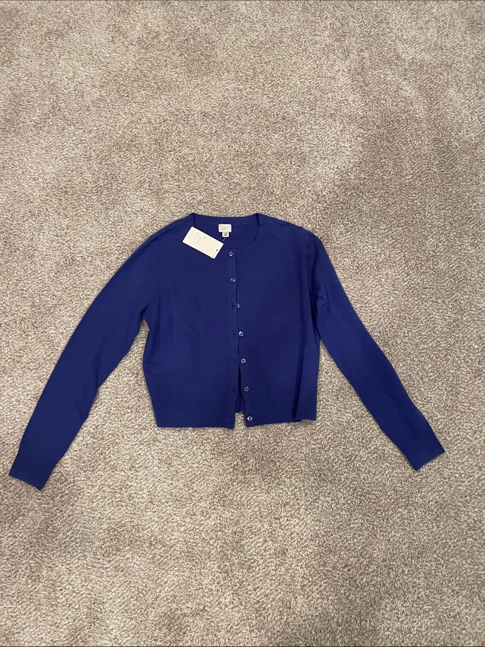 a new day Royal Blue Crewneck Button Cardigan